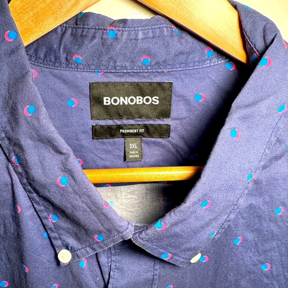 Bonobos - Eclipse Navy Blue Button Down Shirt, Me… - image 5